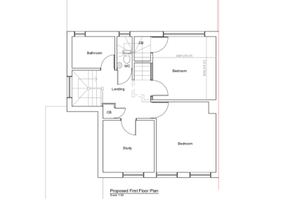 Loft Conversion near Isleworth - Proposed First Floor Plan
