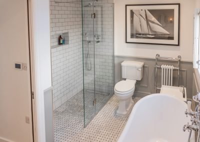 Loft Conversion in Kew London - luxury white bathroom
