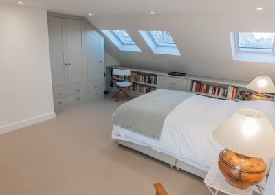 Loft Conversion Kew London - master bedroom decor