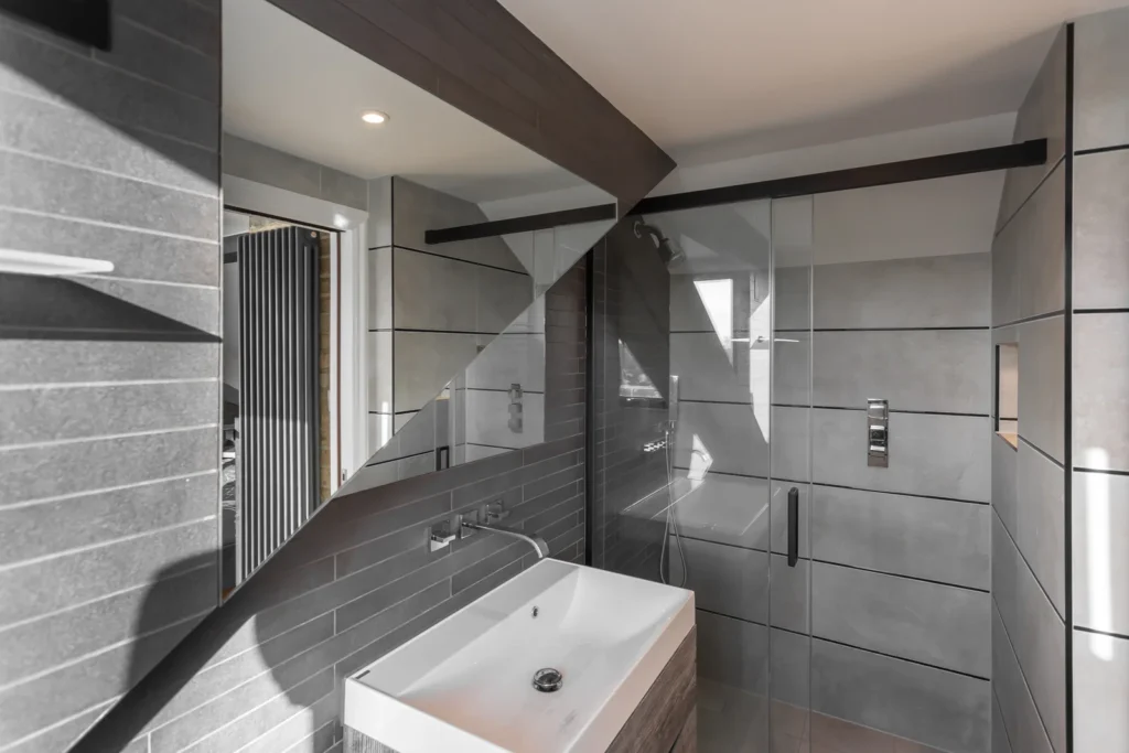 Loft en-suite with a level-access walk-in shower