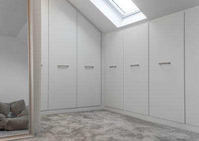 Loft Conversion North Finchley: built-in wardrobe in master bedroom