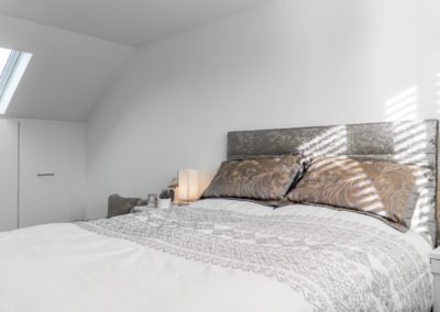 Loft Conversion North Finchley London: master bedroom decor details