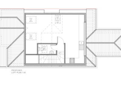 Loft Conversion in Fortis Green: proposed loft plan