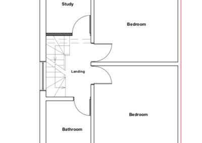 Loft conversion Heston: proposed first floor plan