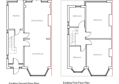 Loft Conversion in Hanger Lane: existing plan