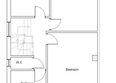 Loft Conversion in Eastcote: proposed first floor plan