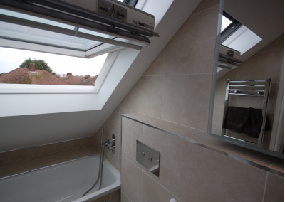 loft Conversion in eastcote- Bathroom Roof Window